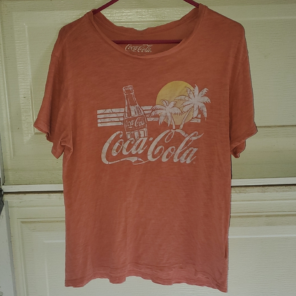 Lucky Brand Size S Coca Cola Tropical Shirt Vintage Style